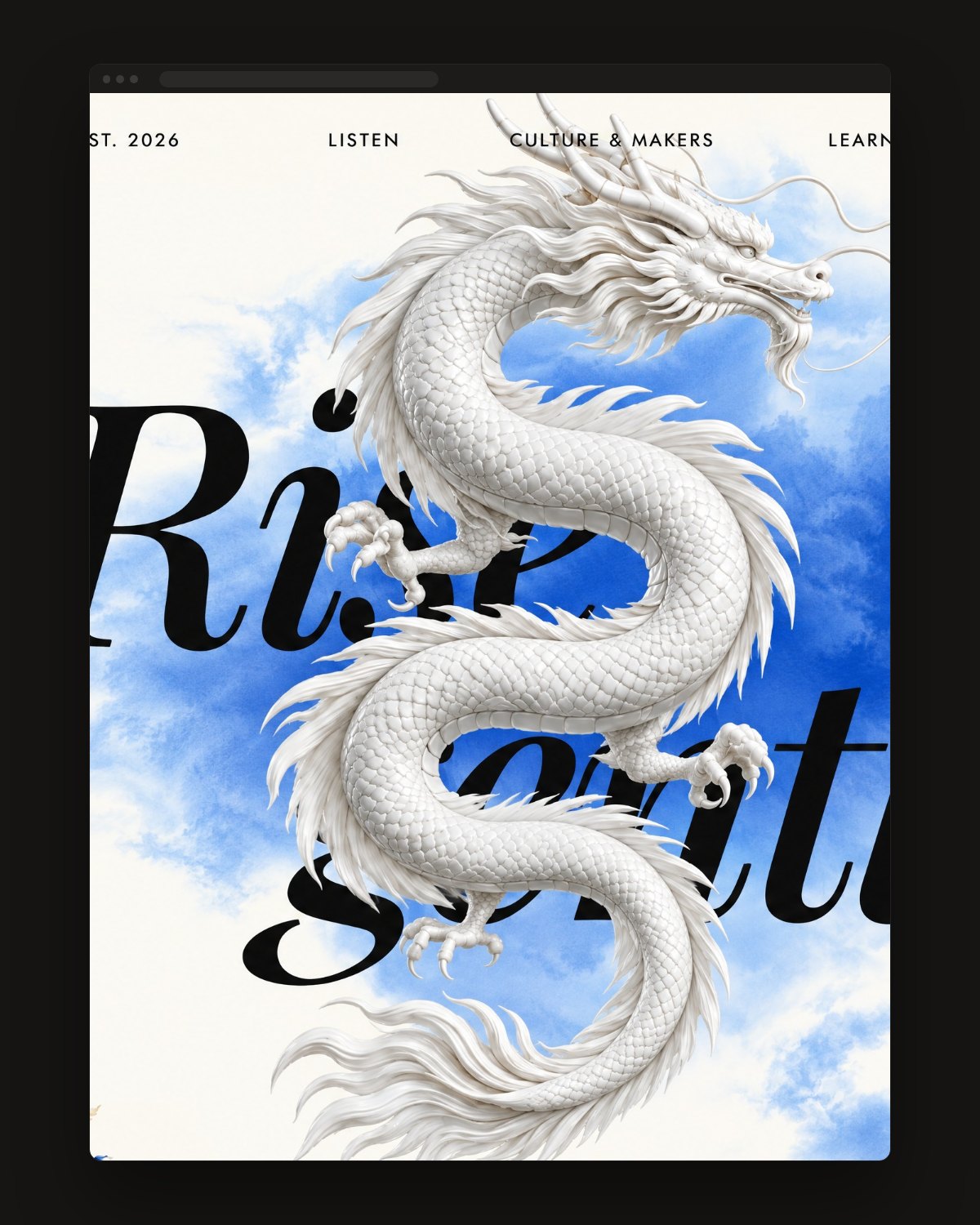 Atelier, a expressive serif website style shown in a browser window