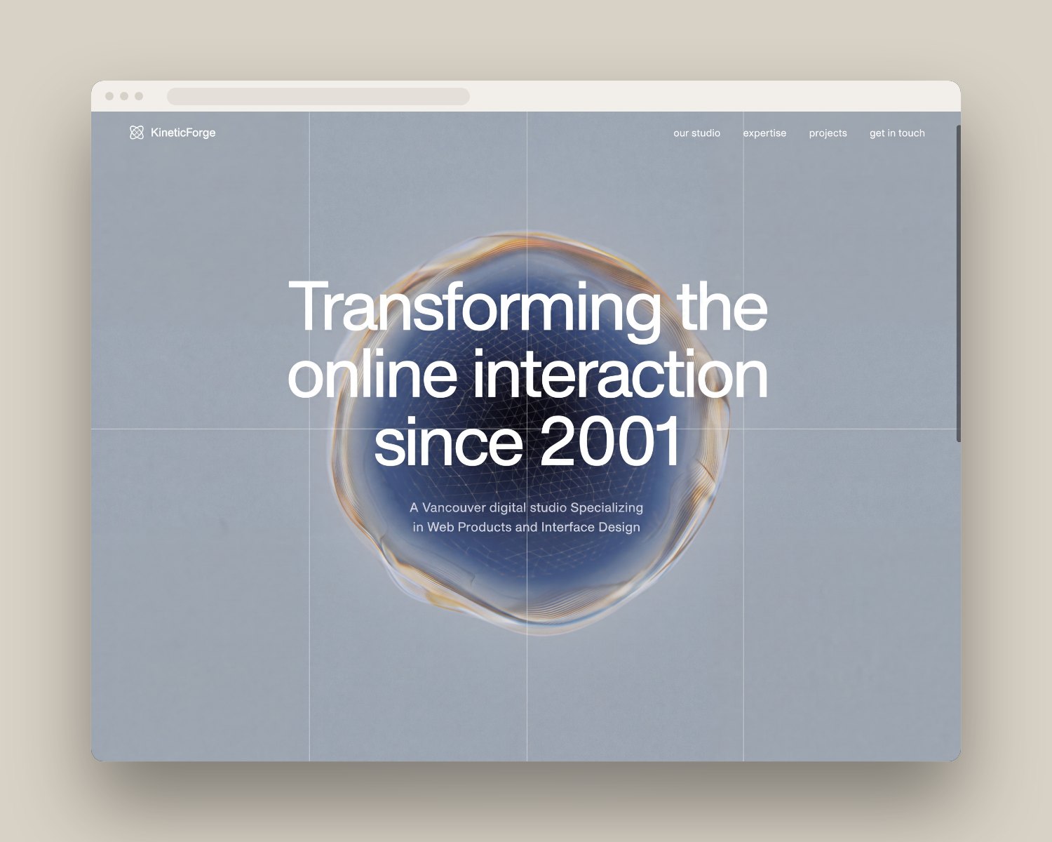 A website style shown in a browser window