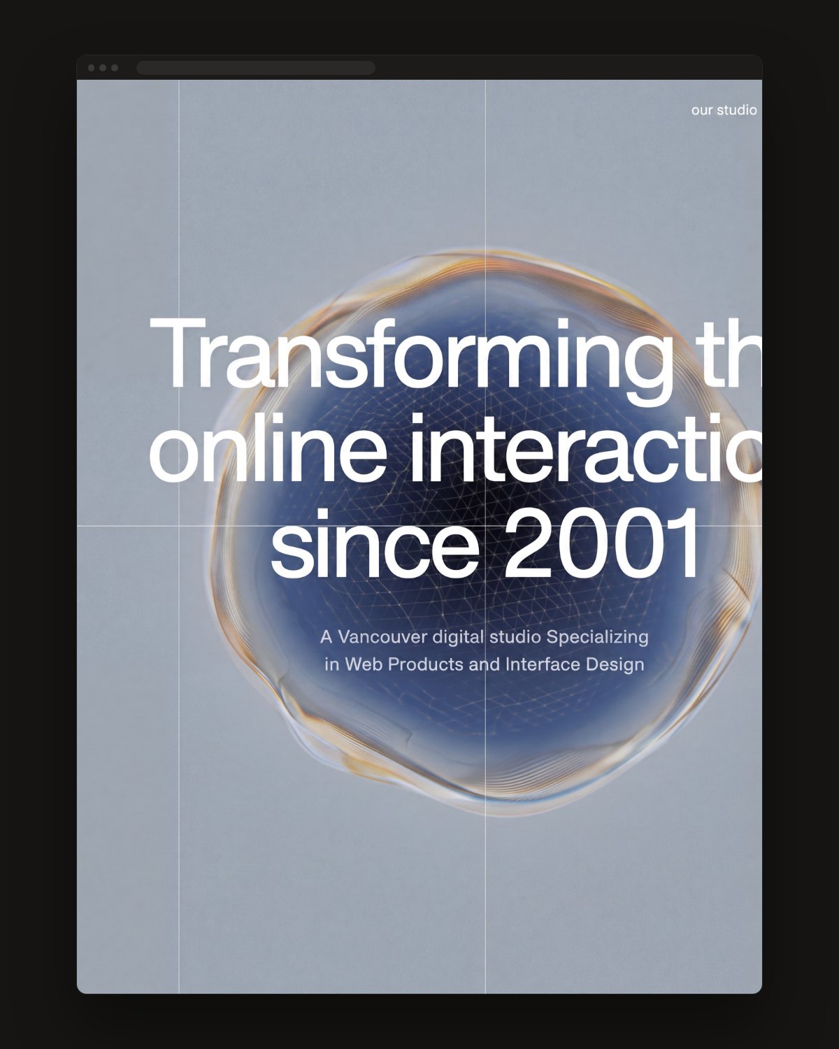 Halo, a soft futuristic website style shown in a browser window